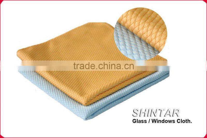 Microfiber lint-free glass/window/diamond cloth