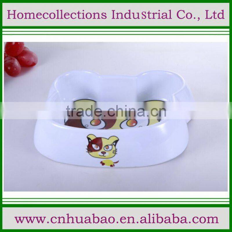 Camping Animal head design 100%melamine pet bowls & feeders,eco-friendly cat dishes