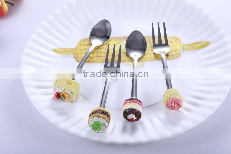 Unique resin design personal fork and spoon with competitive price