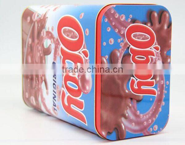 Shiny Cover Empty Tin Box Tea Tin Container With Customer Logo Printing