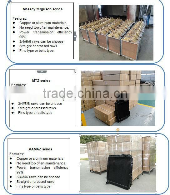 Factory price for benz truck radiator water tanks, copper truck radiator