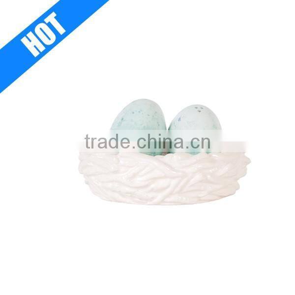 custom ceramic bloom nested eggs salt and pepper shaker