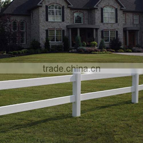 white PVC plastic farm fence