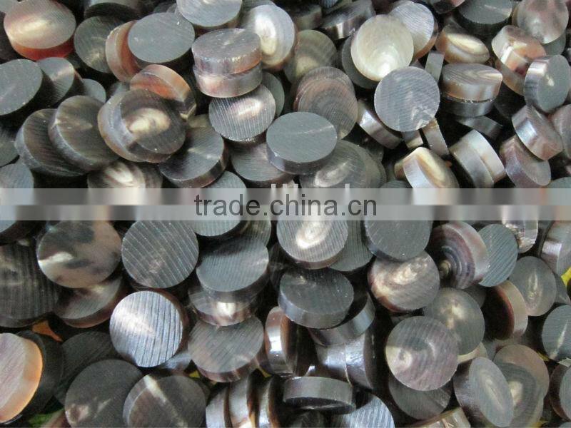 genuine black horn button blanks for garment