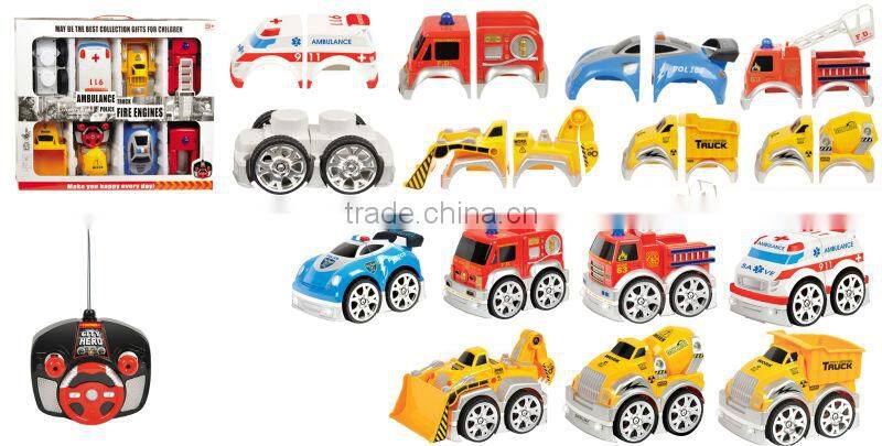 4 channel remote control concrete mixer truck toy self assemble toys