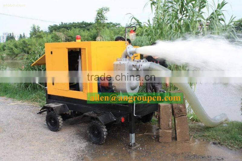 Farm Irrigation Movable Centrifugal Self Priming 6 Inch Diesel Water Pump