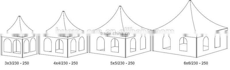 10 x 10 m white gazebo party tent canopy with side walls