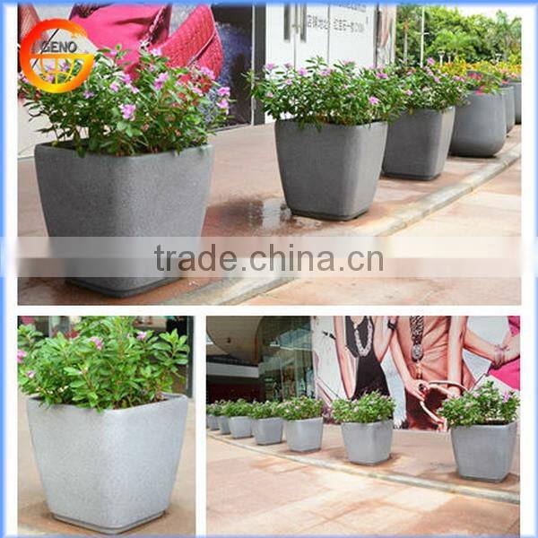 New style Fiberglass marble grey round pot