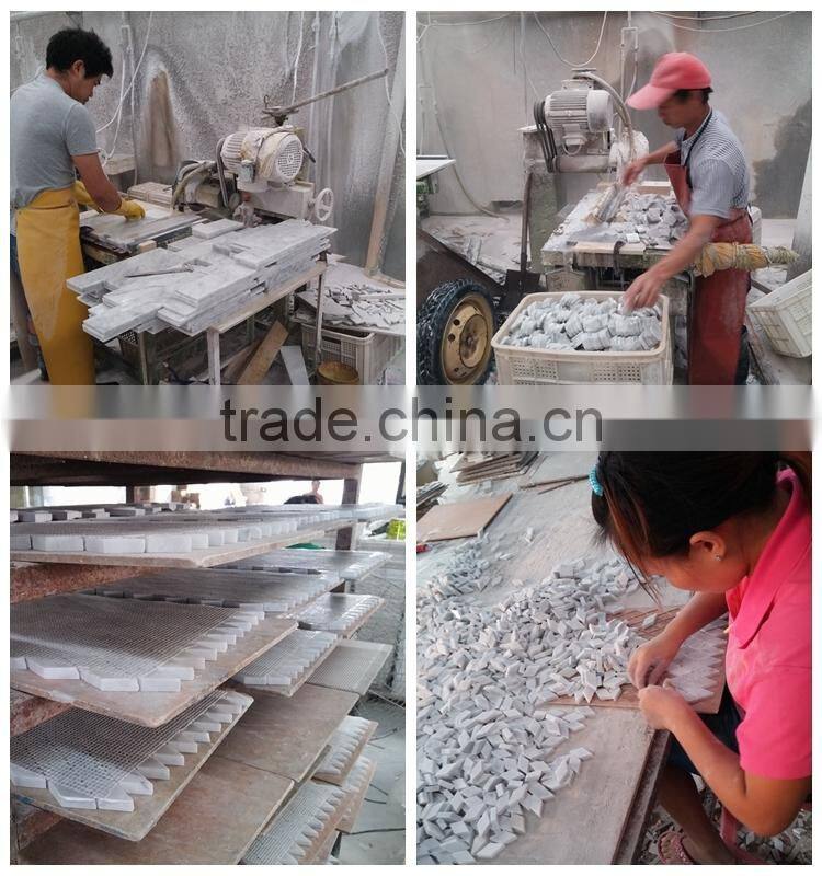 Big Hexagon Bianco White Carrara Marble Mosaic tile 12x12