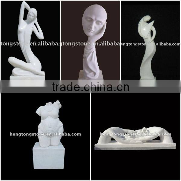 White Marble Stone Abstract Statue Carving