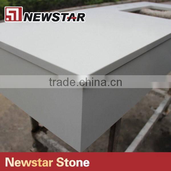 Newstar Pure white quartz vanity tops for hotel