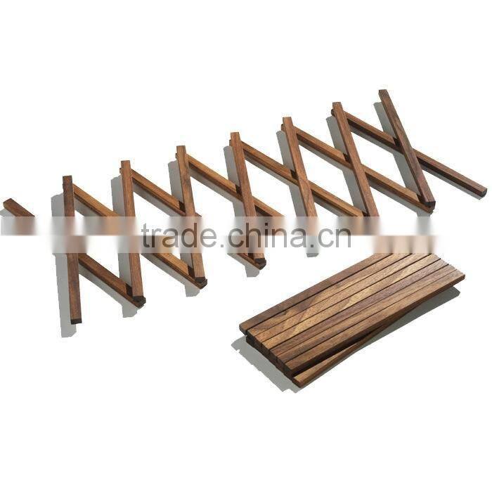 High Quality Wooden Concertina Trivet folding trivet Bamboo Folding Placemat