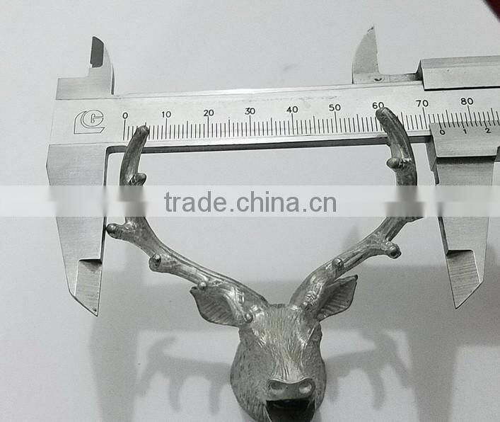 3D small size metal alloy deer head arts,reindeer part