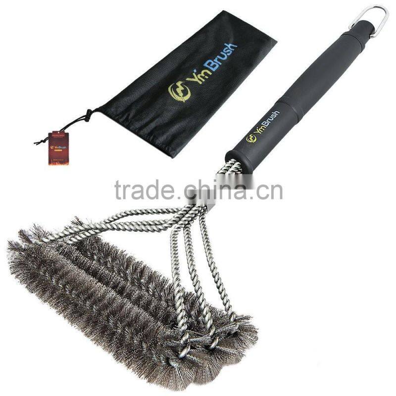 18 inch Steel wire grill brush, Stainless steel cleaning brush mat