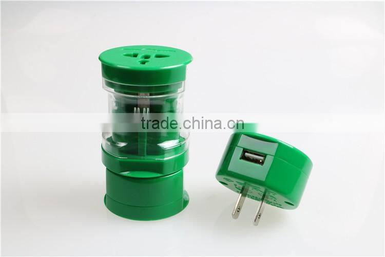 hottest multi-function world travel plug adapter with one usb port
