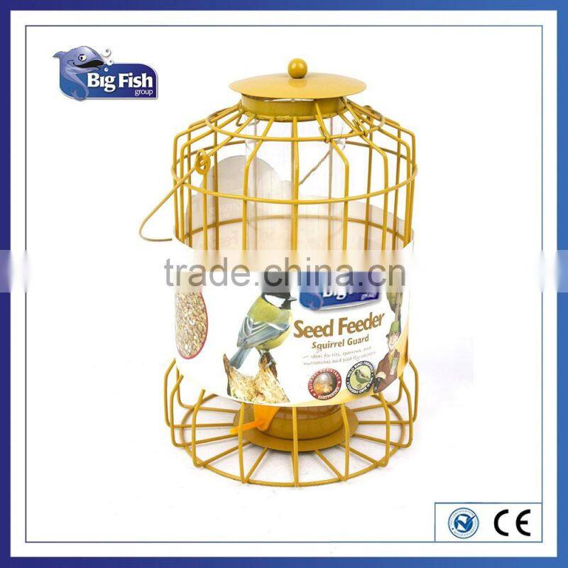 Traditional Wild Bird Squirrel Guard Proof Metal Caged Haning Bird Seed Feeder