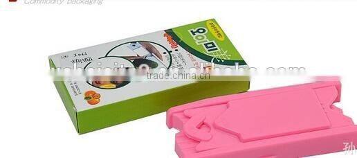 CY128 Built in Mirror Fruit Cucumber Slicer Cutter Facial Mask Tool Pink