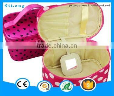 2016 High Quality travel cosmetic bag wholesale canvas cosmetic bag small round cosmetic bag