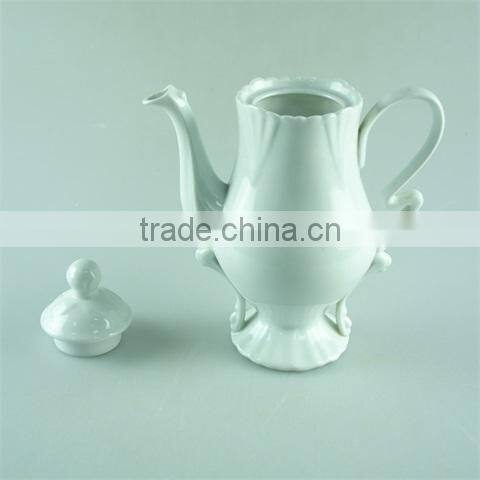 cheap ceramic white tukish style tea pot for whole sale