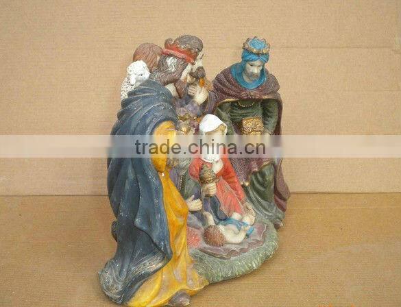 Custom resin religious nativity articles holy familay figurines