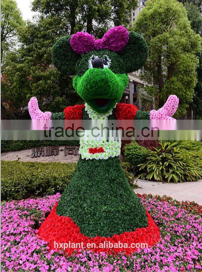 small home sculpture aritificial green sculpture plastic fake plant plastic green sculpture