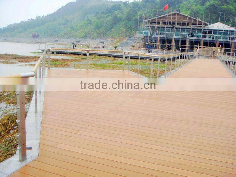 beautiful,popular.hot! moistureproof,anti-skidding WPC lake decking floor