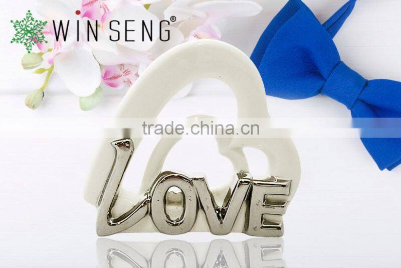 White porcelain Heart shaped Wedding Decoration