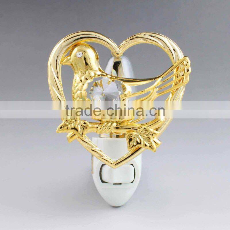 24K gold plated crystal flower for home decoration