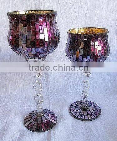 Best Selling Colored Mosaic Unique Decoration Wedding Glass Vase