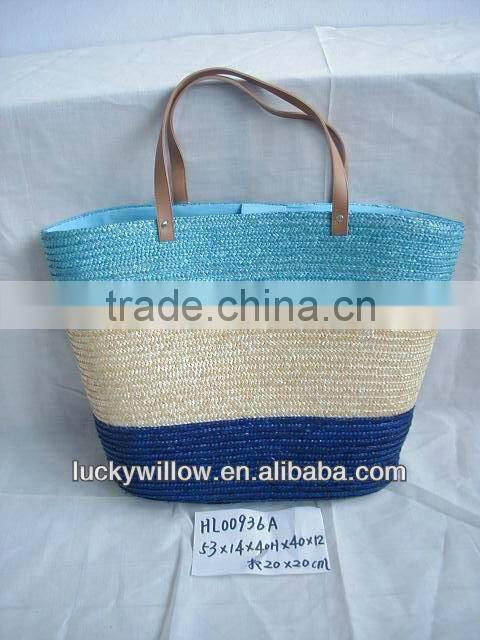 colored straw fashion girls shoulder bags for famale