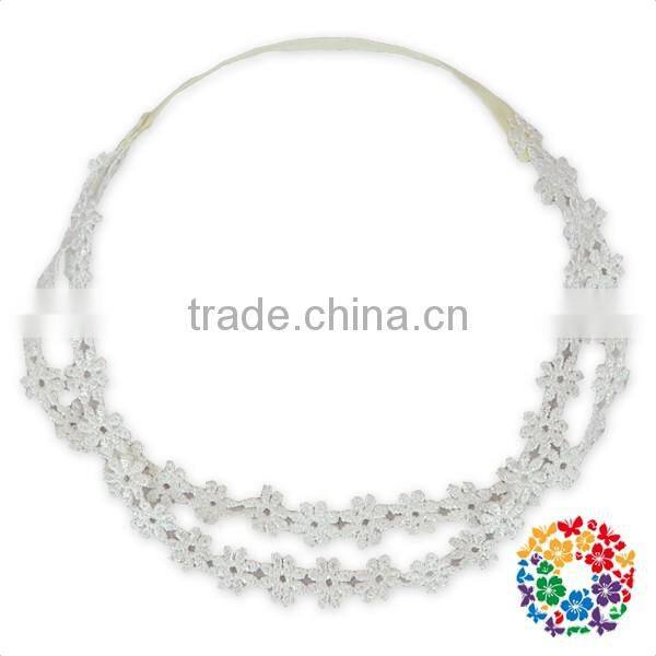 Simple Fashion Baby Hair Ribbons Wlastic Lace Game Headband Champagne Headband