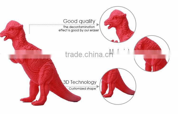 Wholesale High Quality Novelty 3D Dinosaur Shaped Print Eraser