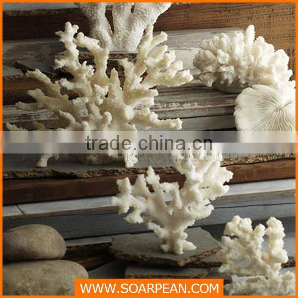 White resin fake coral animal sculpture indoor decoartion