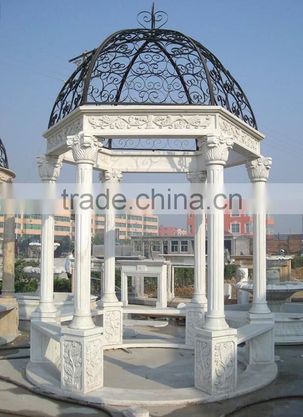 garden decoration natural stone marble white marble outdoor garden gazebo