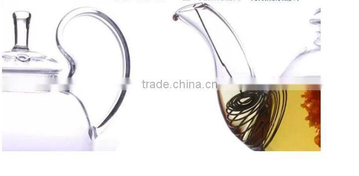 High quality Borosilicate heat resistant glass teapot with filter wholesale