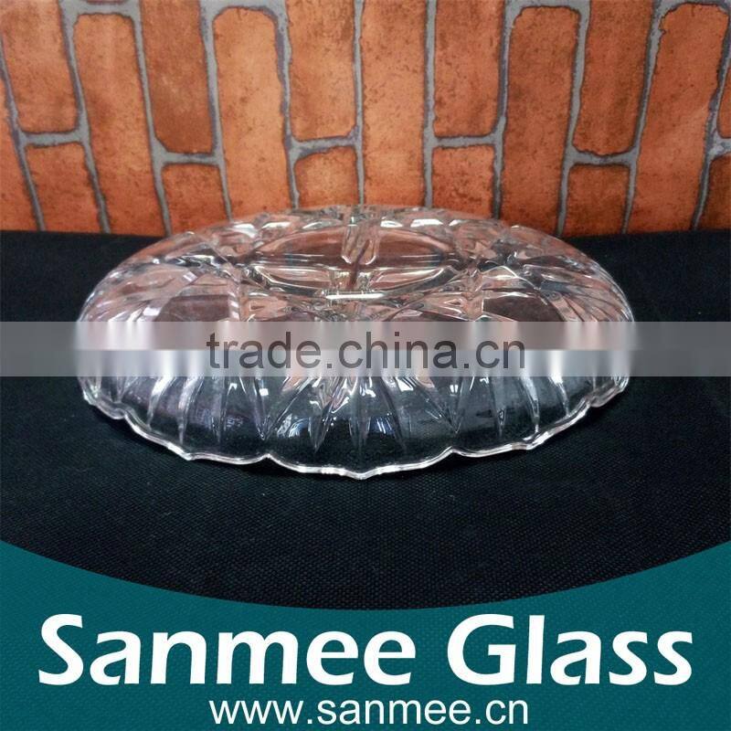 New Design Wholesale Mini Embossed Glass Candy Box with Lid
