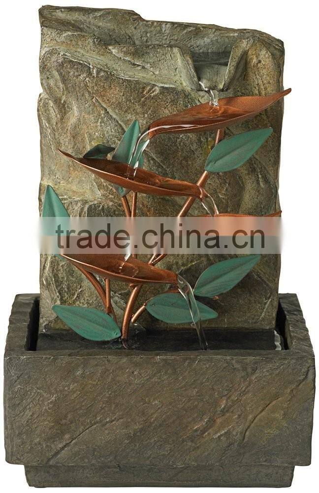 Blue Bird of Paradise Tabletop Water Fountain