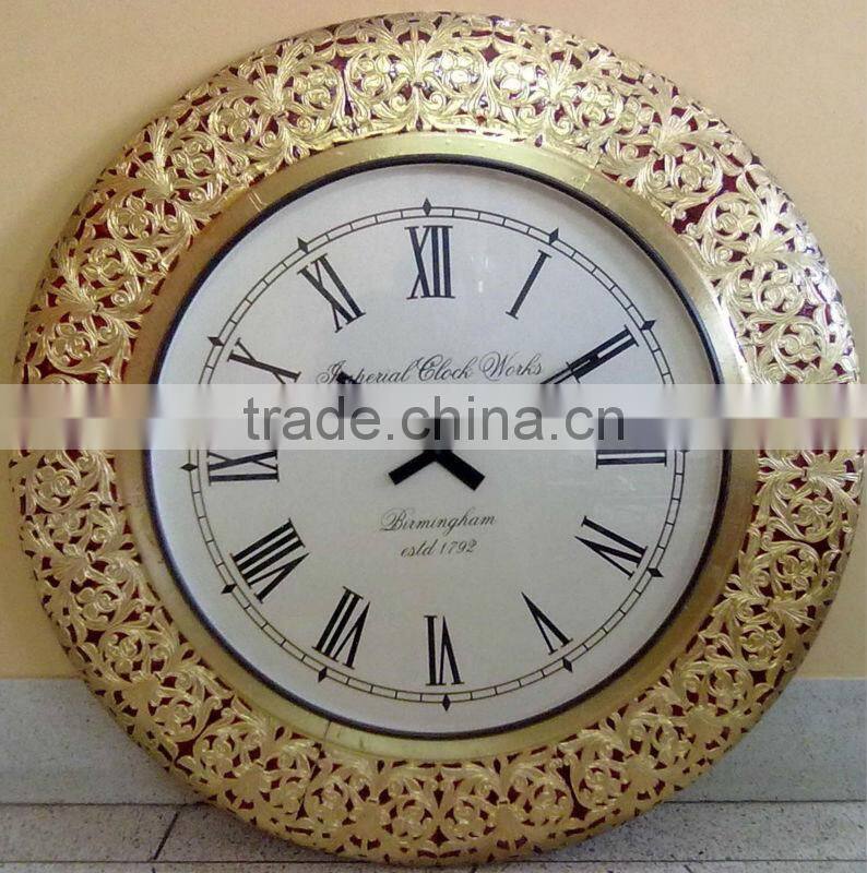 Wooden carving wall clocks