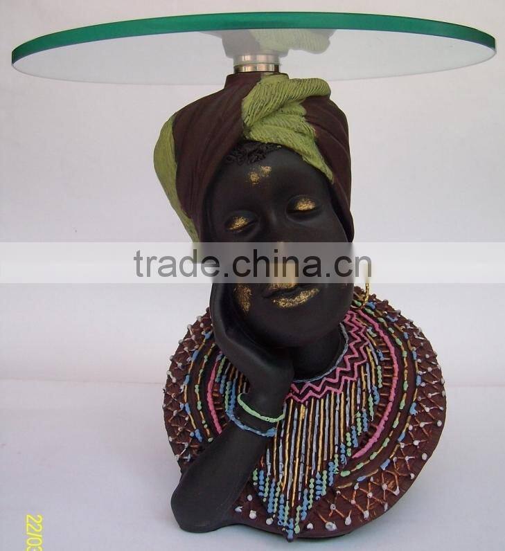 Indian antique lady resin statue