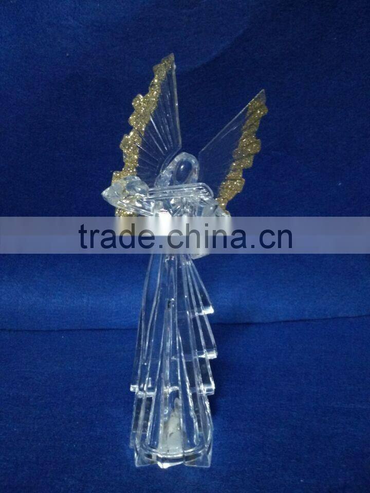 artificial plastic PS LED angels figurines decorative