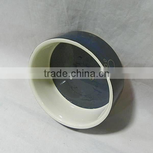 Ceramic Eating Pet Bowl with Dog Prints