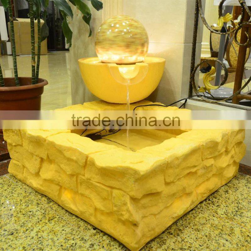 household decoration sandstone fountain with ball / fish tank sandstone fountain