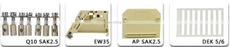 Germany Terminal Blocks SAK2.5/EN 2.5mm2 Guide rail terminal 25A