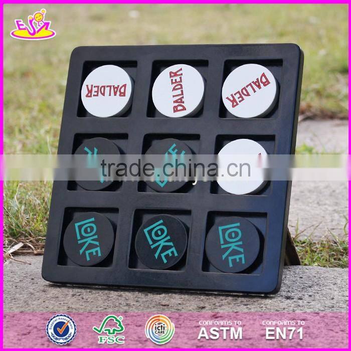 2017 New design children educational wooden noughts and crosses game W01B036