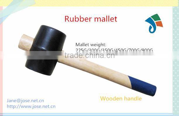High quality dead blow Rubber mallet with Wooden handle