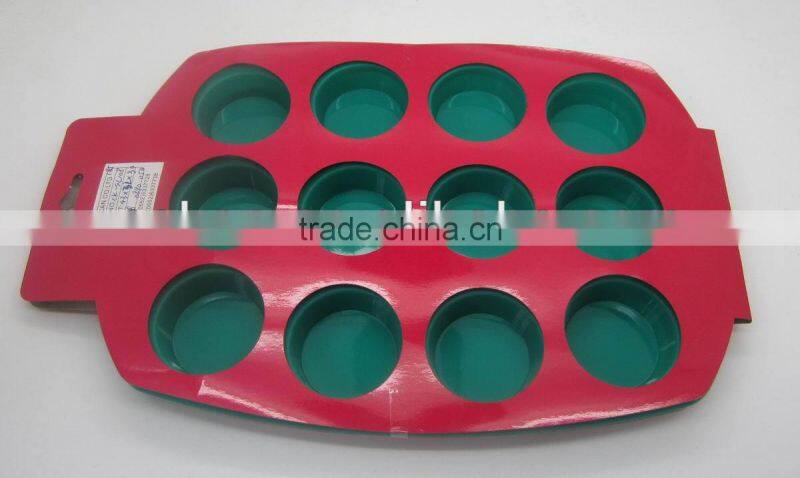 Wholesale Custom Design 12 Cups Silicone Cake Mould CK-SL128
