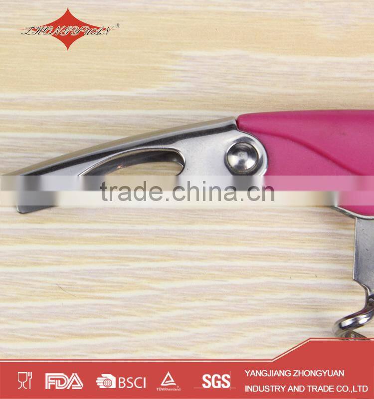 high density Wooden cork Corkscrew stainless steel Wine Opener with Quality Assurance