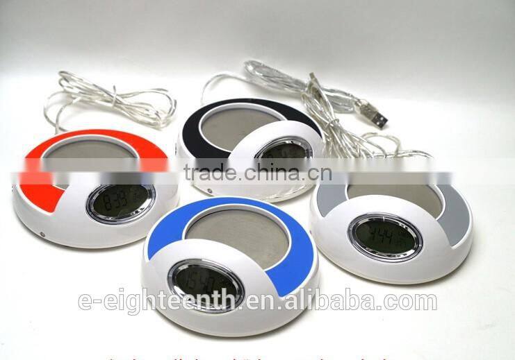 All in One USB Cup Warmer Clock Computer PC 4 port Hub