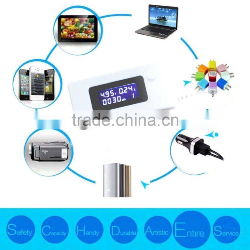 2016 New LCD USB Charger Mobile Power Detector Battery Tester laptop battery charger tester
