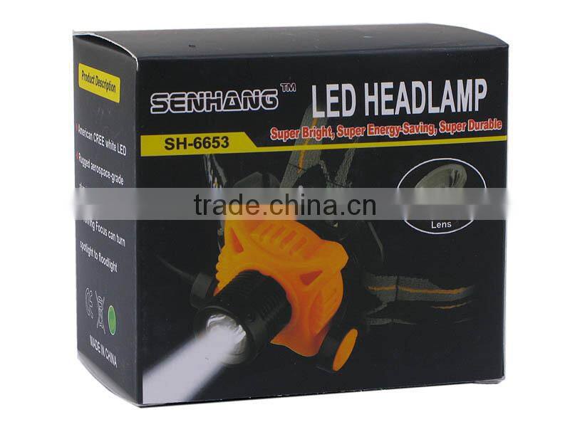 SENHANG SH6653 Q5 LED 3- Mode Focus Adjust LED Headlamp